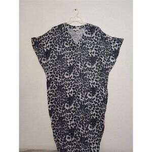 NWOT Michael Stars XS/S Journey Kaftan Caftan Midi Dress Gauzy Leopard 114876